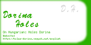 dorina holes business card